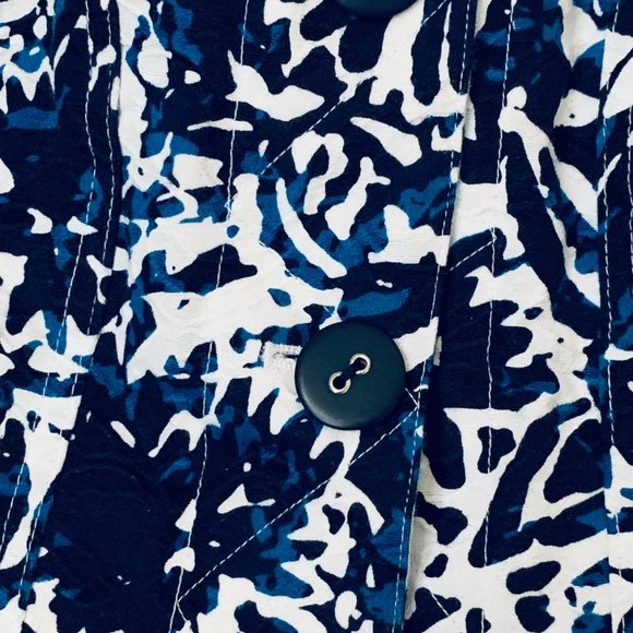 COLDWATER CREEK 2 SHADES BLUE WHITE JEAN STYLE JACKET - Picture 5 of 11